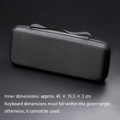 YMDK Black Oxford Hard‑Shell Keyboard Case, Shock‑Absorbent Waterproof Mechanical Keyboard Storage Bag for Mechanical Keyboard