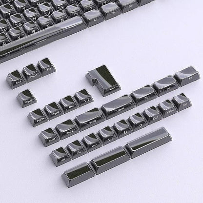 YMDK 136 Keys Jelly Black Double-shot PC Material OEM Profile Top Side Print Keycaps for 61/68/84/104/108 MX Mechanical Keyboard