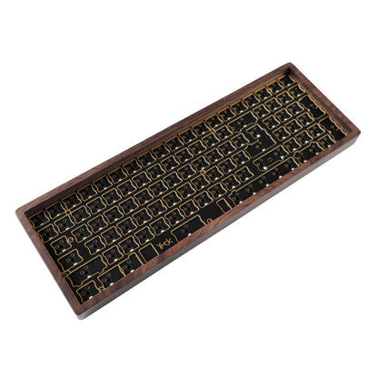 YMDK NYM96 Pro Fully Programmable Hotswap RGB PCB Walnut Beech Case Wood Support ANSI DIY Kit(RGB South Facing Kit)