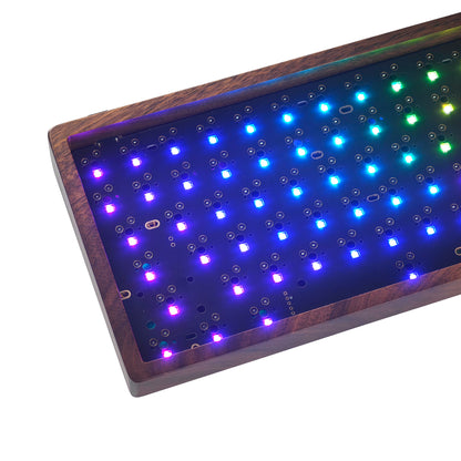 YMDK NYM96 Pro Fully Programmable Hotswap RGB PCB Walnut Beech Case Wood Support ANSI DIY Kit(RGB South Facing Kit)