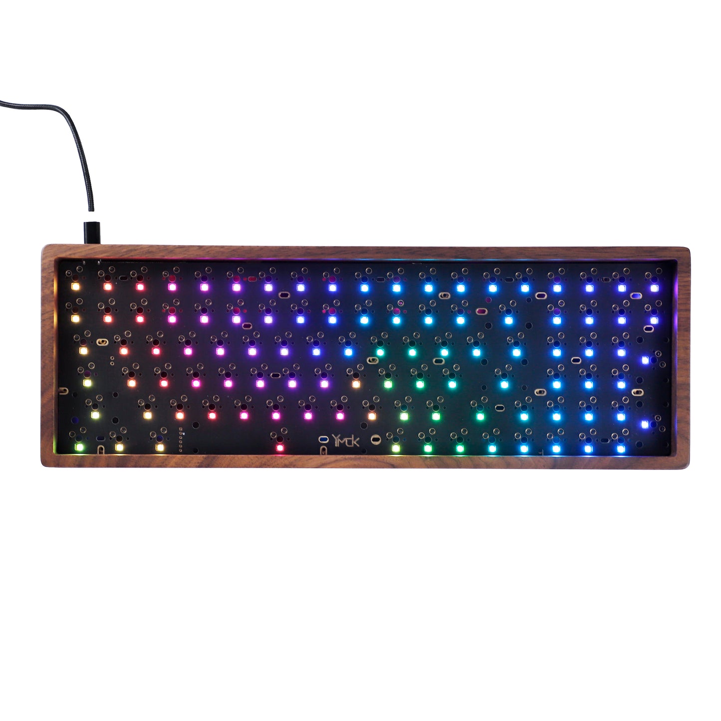 YMDK NYM96 Pro Fully Programmable Hotswap RGB PCB Walnut Beech Case Wood Support ANSI DIY Kit(RGB South Facing Kit)