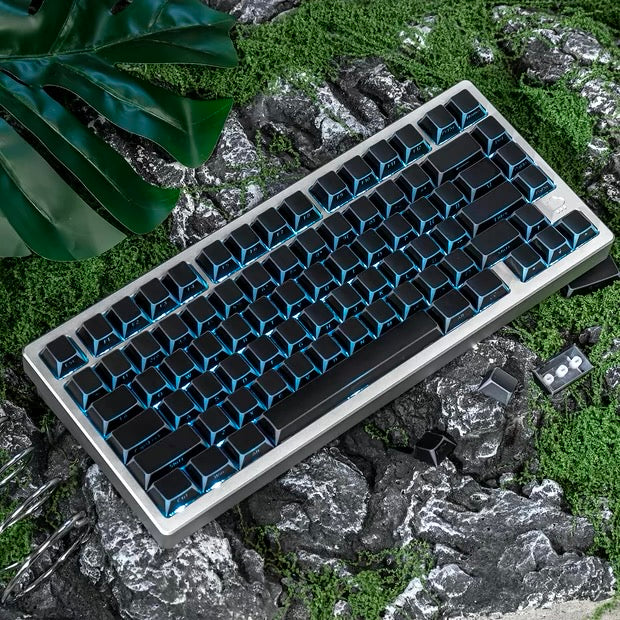 YMDK 142 Keys Light Frame White Character Border PBT Double Shot Backlit Shine Through Cherry Profile for 61/68/84/87/98/104/108 Layout MX Mechanical Keyboard