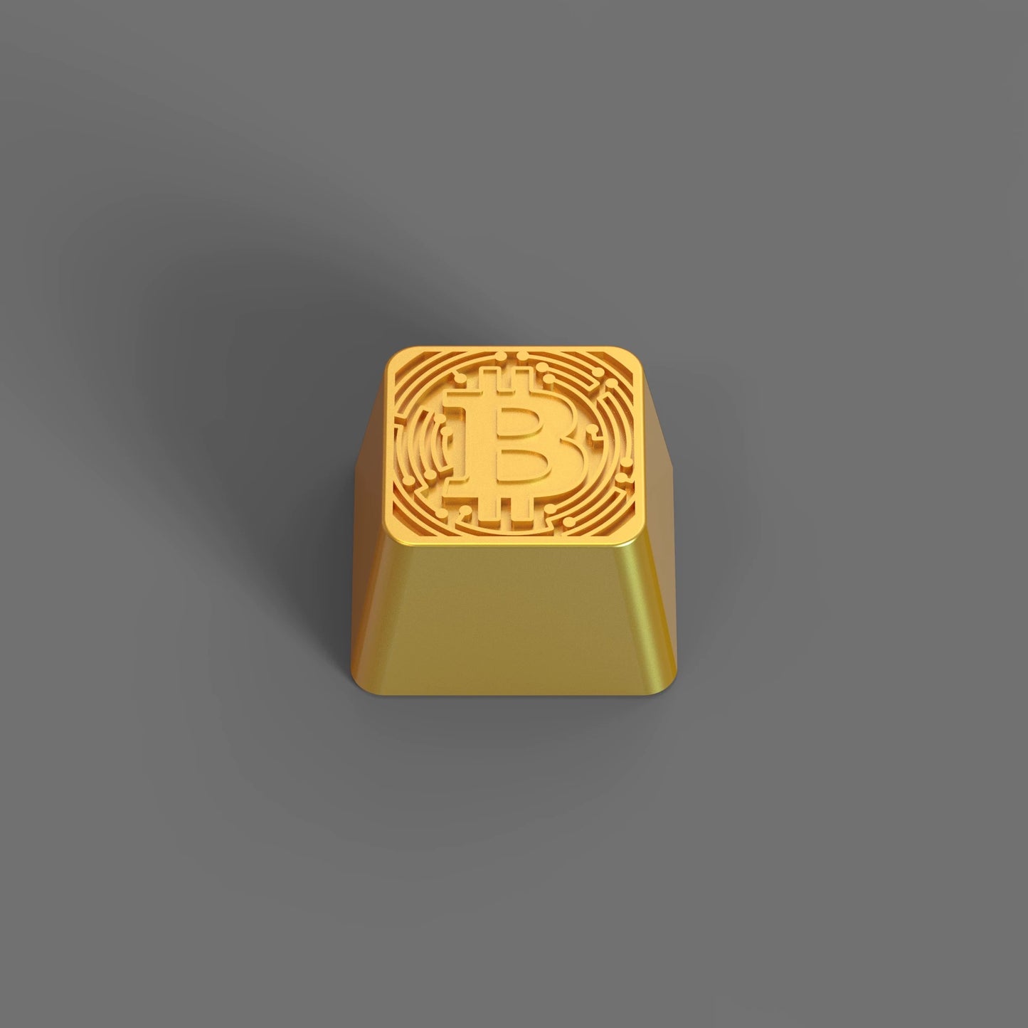 YMDK 1pcs Square Gold Coin Theme Keycap Personalized Electroplated Zinc Alloy 1u Keycaps for MX Mechanical Keyboard