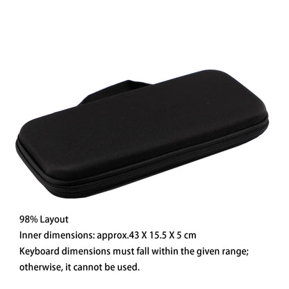 YMDK Black Oxford Hard‑Shell Keyboard Case, Shock‑Absorbent Waterproof Mechanical Keyboard Storage Bag for Mechanical Keyboard