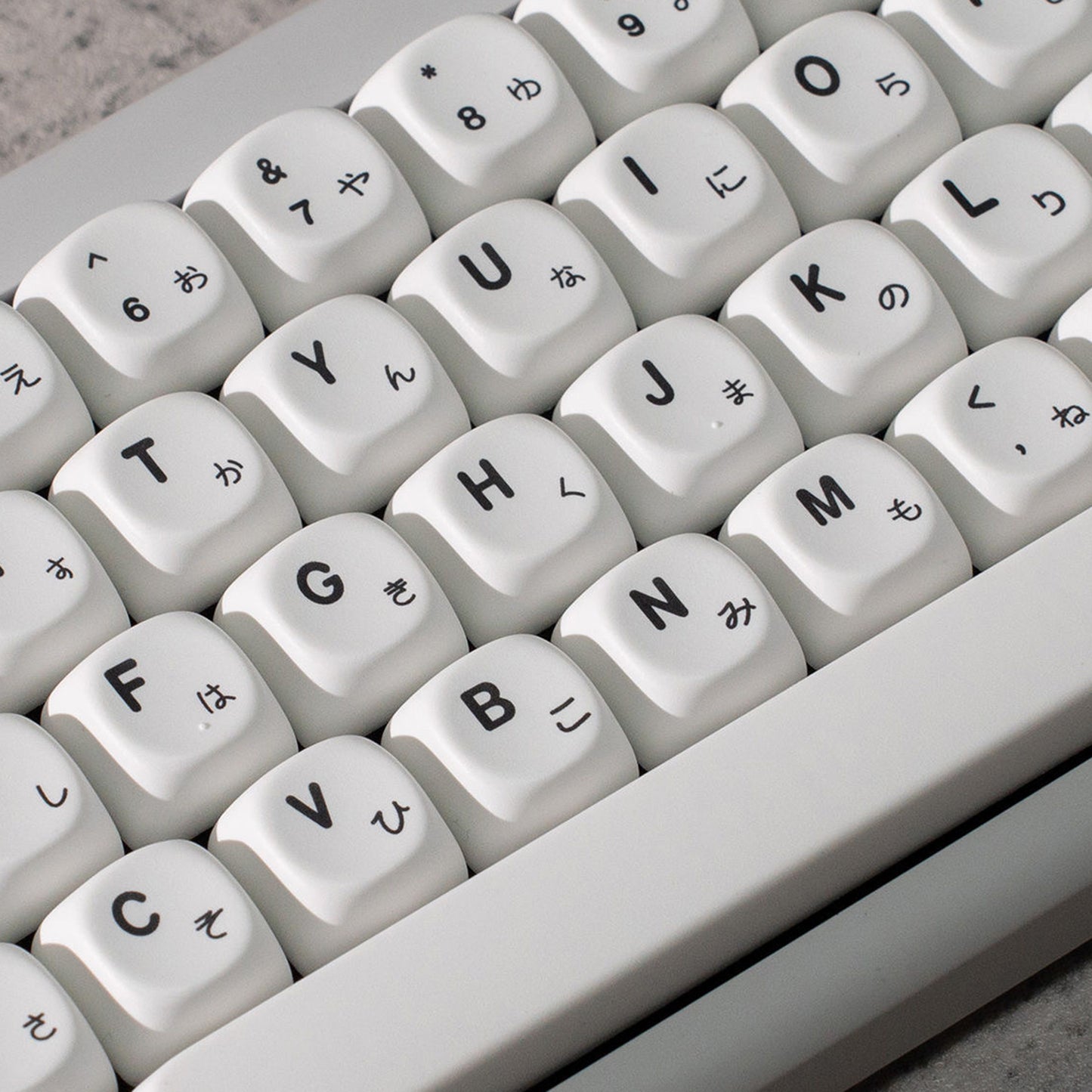 YMDK Minimalist White Keycap 129 keys MOA Profile PBT Dye Sub for MX Mechanical Keyboard 61 68 75 87 98 100 108