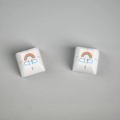 YMDK Fortune Planet Personalized Keycaps Creative Novel Keycap Dye Sub PBT Key Caps for MX Mechanical Keyboard