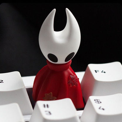 YMDK Blue Knight Wasp Girl Personalized Keycaps Cool Creative Resin Shine Through Custom Keycap for MX Mechanical Keyboards