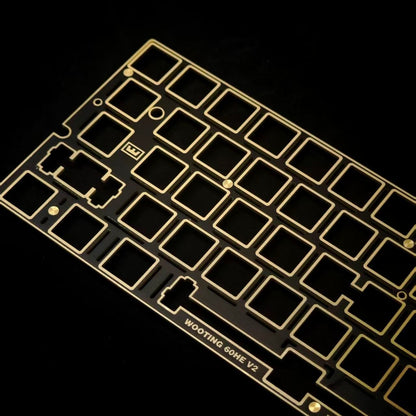 YMDK 60% Layout Switch Plate, Immersion Gold FR4 / Carbon Fiber Keyboard Positioning Plate Compatible with Wooting 60HE Mechanical Keyboard