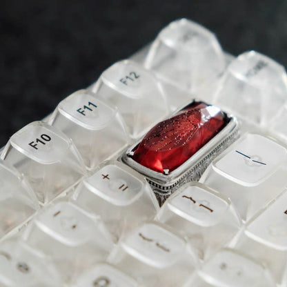 YMDK Magic Stone Shine Through Custom Keycaps 2u Resin for MX Mechanical Keyboards