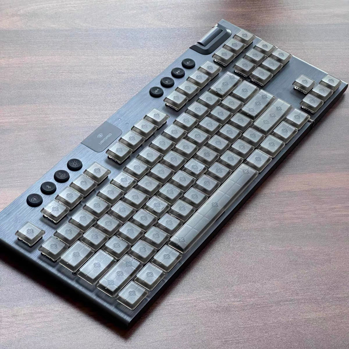 YMDK PBT Matte Black Low Profile Keycaps for Logitech G915X / G515 Mechanical Keyboard