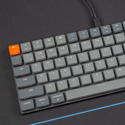 Gray Orange ABS Low Profile Keycaps Backlit Key Caps Compatible with Keychron K1 K3 Low Profile Mechanical Keyboard