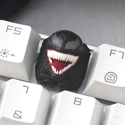 YMDK Gaming Theme Mask Personalized Keycaps Cool Shine Through Creative Resin Keycaps for MX mechanical keyboards