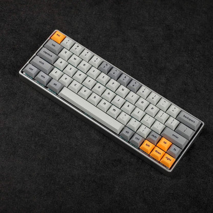 YMDK DSA Gray Orange Theme Keycaps 64 68 65 Keycap Set Dye Sub Thick PBT Key Caps for Cherry MX Switches Minila Tada68 GK64 Mechanical Keyboard