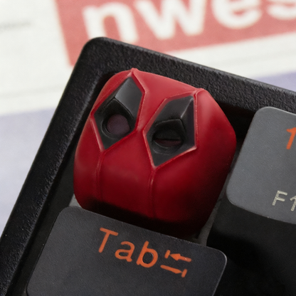 YMDK Gaming Theme Mask Personalized Keycaps Cool Shine Through Creative Resin Keycaps for MX mechanical keyboards