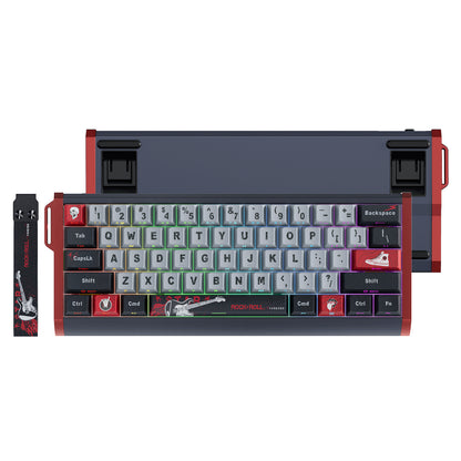 GK61HE 68HE Wired Magnetic Switch Aluminum Case Keyboard Sidelit Double Shot PBT Shine Through Contour Lines Keycaps Keyboards