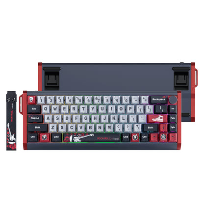 GK61HE 68HE Wired Magnetic Switch Aluminum Case Keyboard Sidelit Double Shot PBT Shine Through Contour Lines Keycaps Keyboards