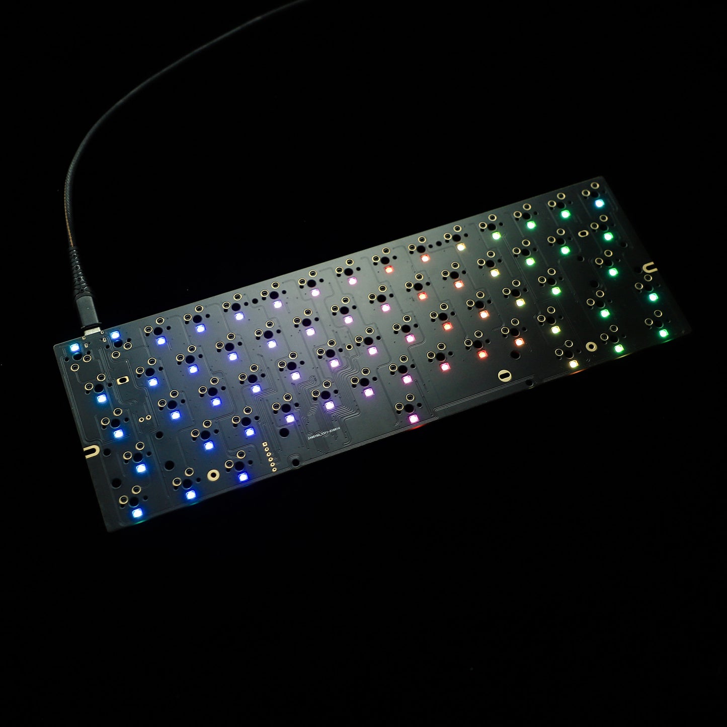 YMDK GH60 HHKB-style Tsangan Oni Hot Swappable Both Underglow Switch RGB VIA Programmable PCB Compatible with Tokyo 60