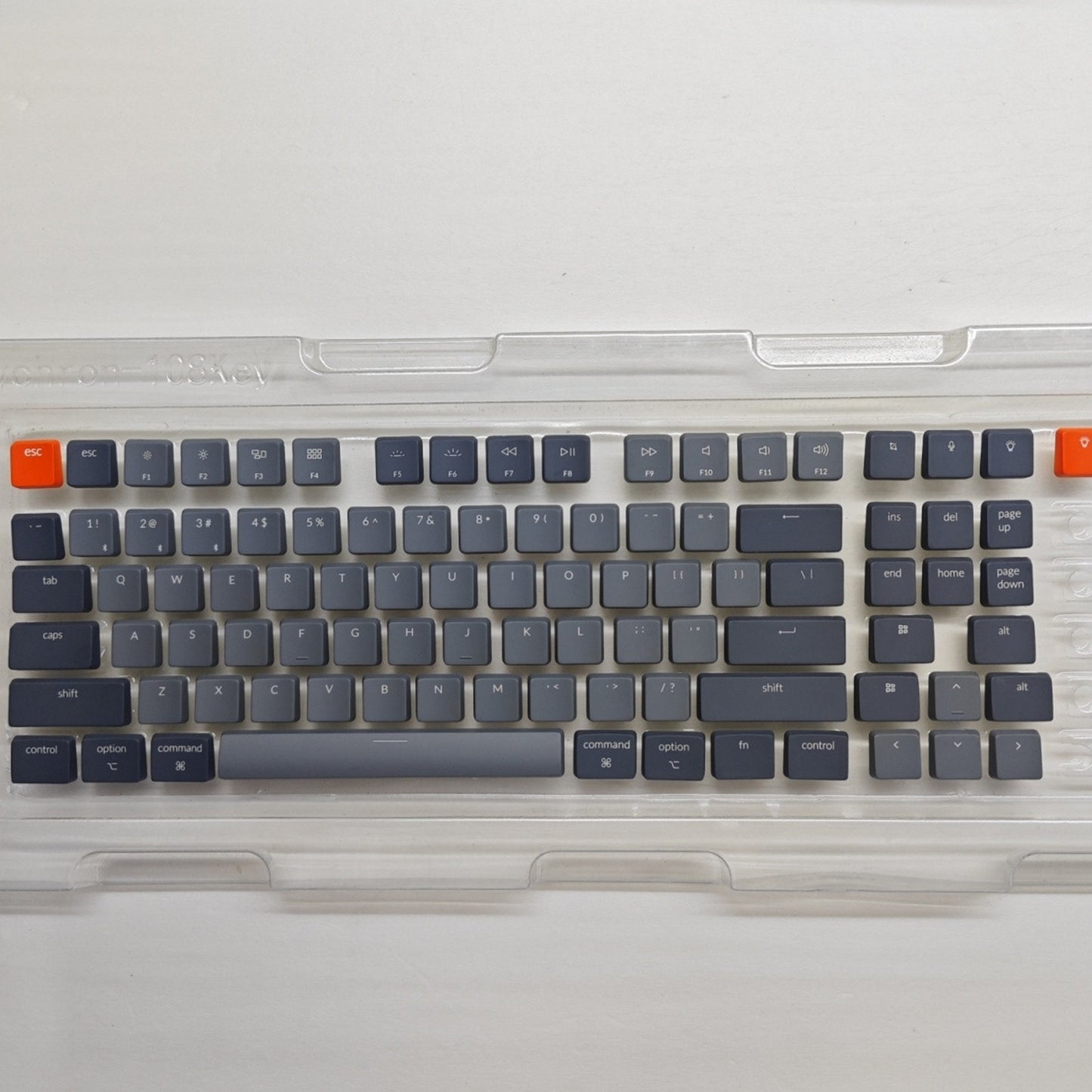 Gray Orange K1 SE Low Profile Keycaps Back-Lit Key Caps Compatible with Keychron Low Profile Mechanical Keyboard