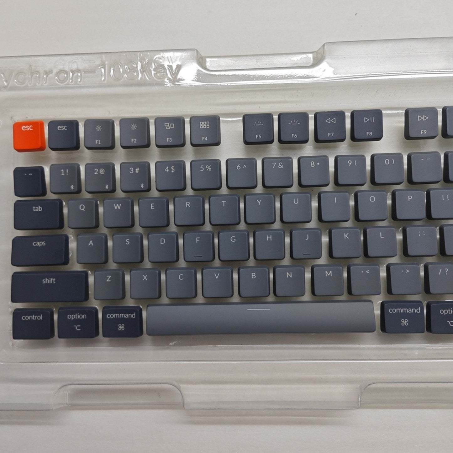 Gray Orange K1 SE Low Profile Keycaps Back-Lit Key Caps Compatible with Keychron Low Profile Mechanical Keyboard