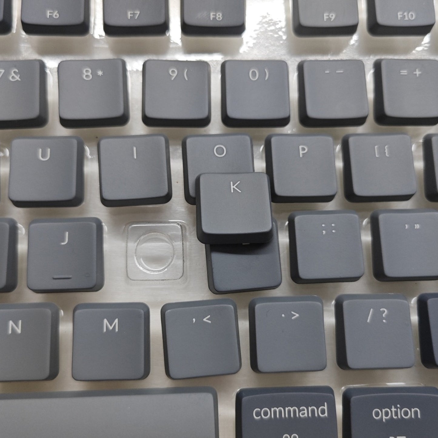 Gray Orange K1 SE Low Profile Keycaps Back-Lit Key Caps Compatible with Keychron Low Profile Mechanical Keyboard