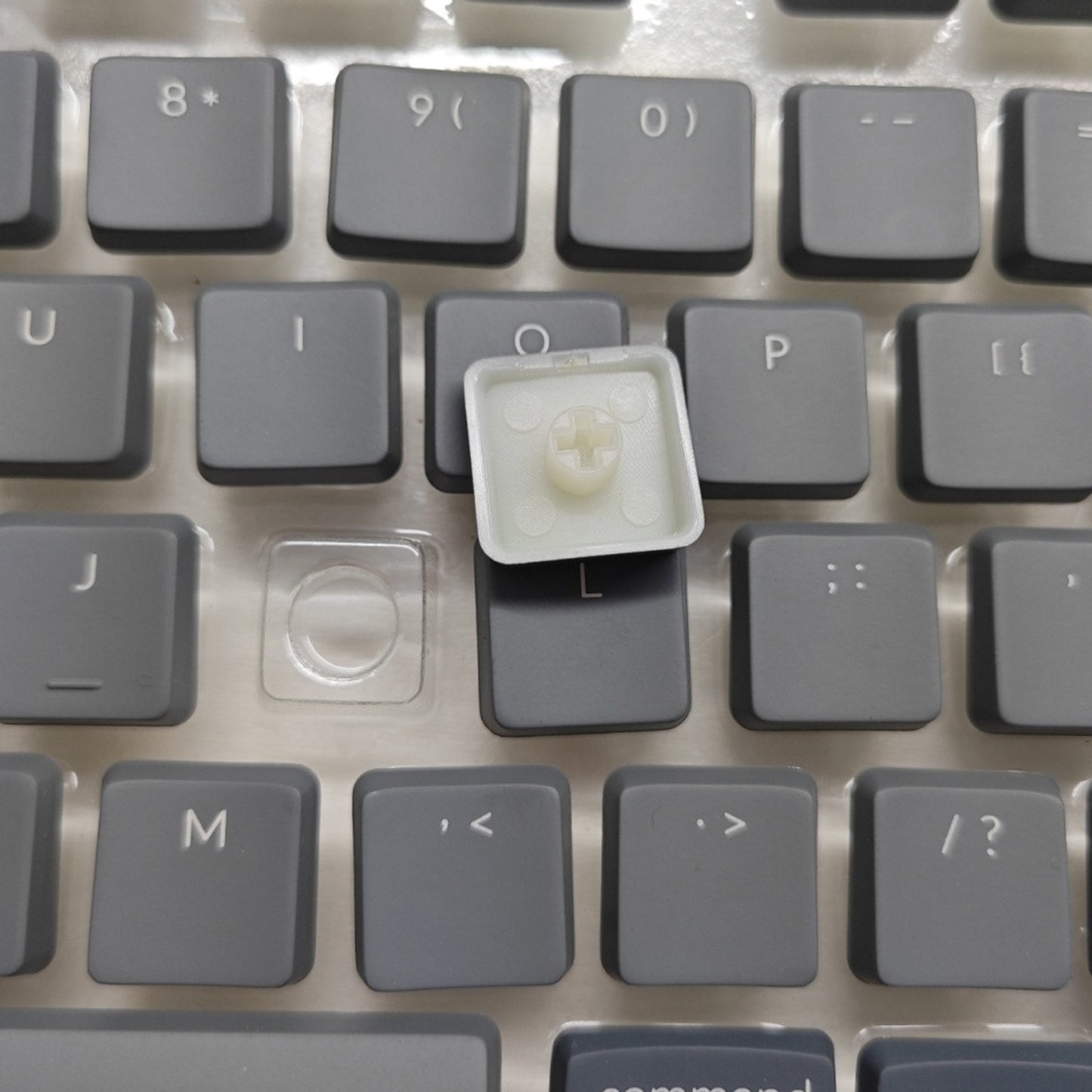 Gray Orange K1 SE Low Profile Keycaps Back-Lit Key Caps Compatible with Keychron Low Profile Mechanical Keyboard