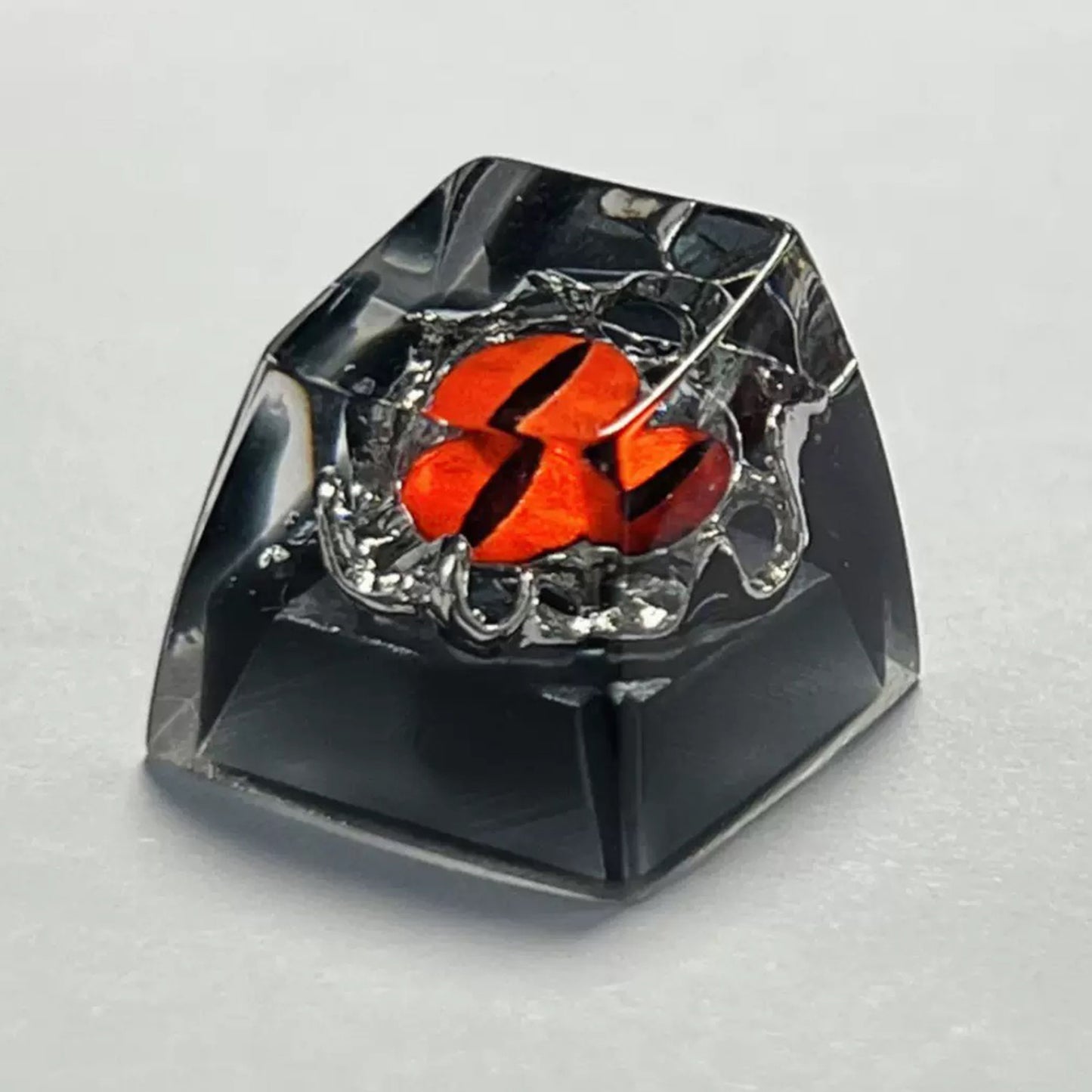YMDK Cool Evil Eye Keycaps Colored 3D Resin SA Profile Punk 1u R4 Novel Key Caps for MX Mechanical Keyboards