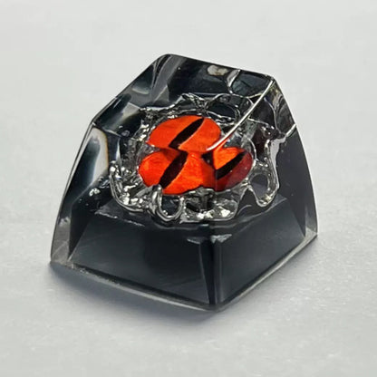 YMDK Cool Evil Eye Keycaps Colored 3D Resin SA Profile Punk 1u R4 Novel Key Caps for MX Mechanical Keyboards