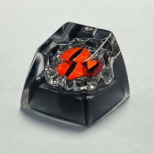 YMDK Cool Evil Eye Keycaps Colored 3D Resin SA Profile Punk 1u R4 Novel Key Caps for MX Mechanical Keyboards
