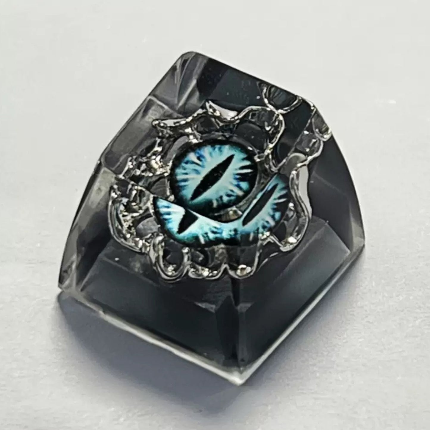 YMDK Cool Evil Eye Keycaps Colored 3D Resin SA Profile Punk 1u R4 Novel Key Caps for MX Mechanical Keyboards