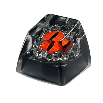 YMDK Cool Evil Eye Keycaps Colored 3D Resin SA Profile Punk 1u R4 Novel Key Caps for MX Mechanical Keyboards