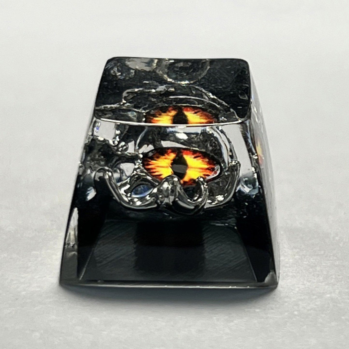 YMDK Cool Evil Eye Keycaps Colored 3D Resin SA Profile Punk 1u R4 Novel Key Caps for MX Mechanical Keyboards