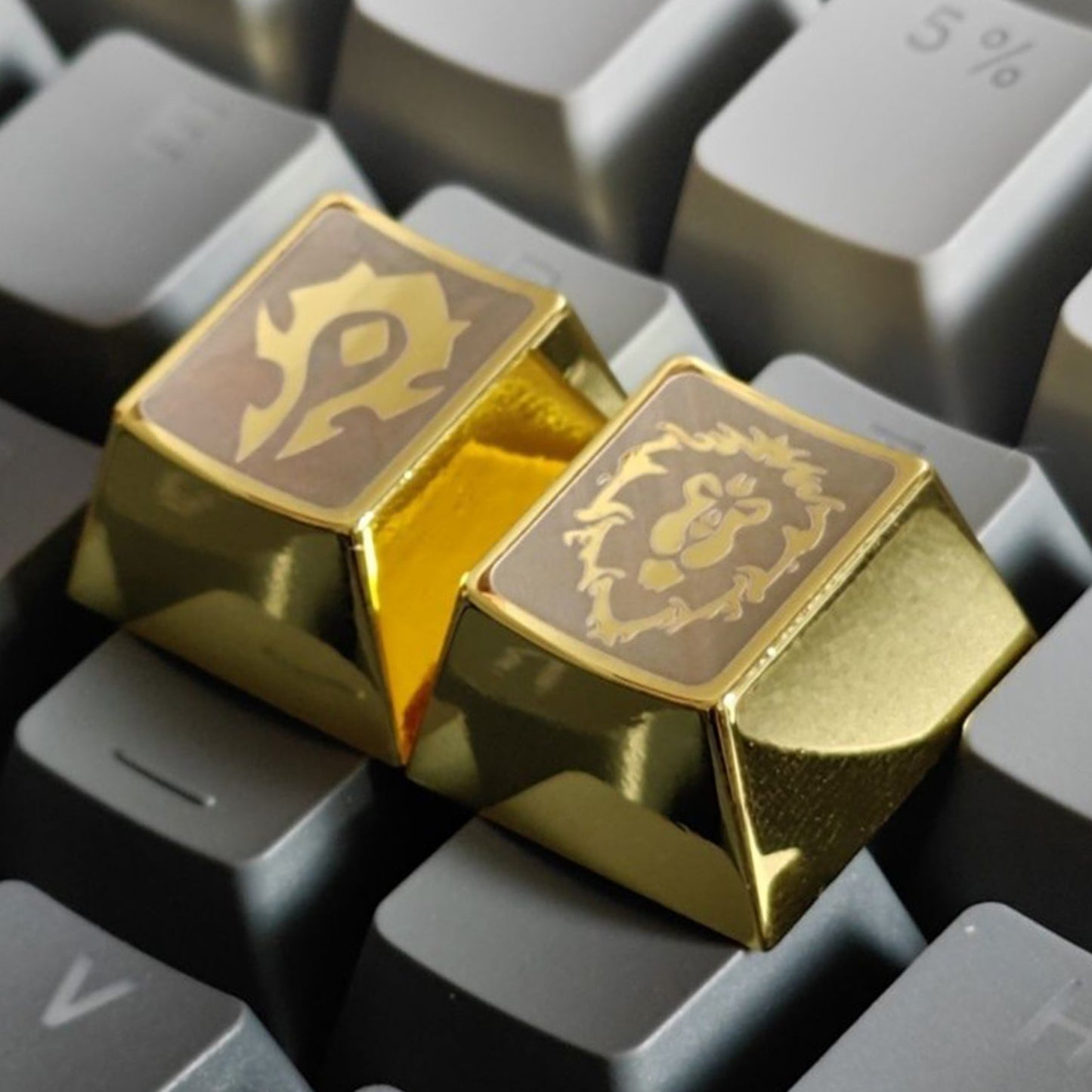 1pcs Metal Zinc Alloy Keycaps Silver Gold Electroplate Laser Engraving R4 Cherry Keycap for MX Mechanical Keyboard