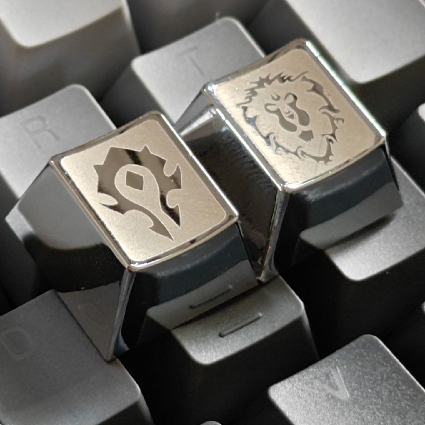 1pcs Metal Zinc Alloy Keycaps Silver Gold Electroplate Laser Engraving R4 Cherry Keycap for MX Mechanical Keyboard