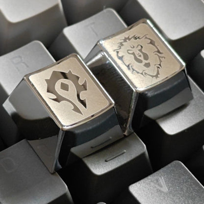 1pcs Metal Zinc Alloy Keycaps Silver Gold Electroplate Laser Engraving R4 Cherry Keycap for MX Mechanical Keyboard