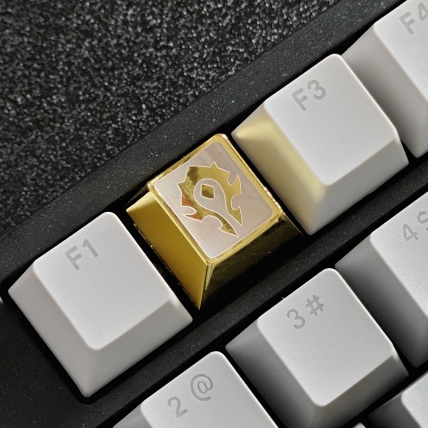 1pcs Metal Zinc Alloy Keycaps Silver Gold Electroplate Laser Engraving R4 Cherry Keycap for MX Mechanical Keyboard