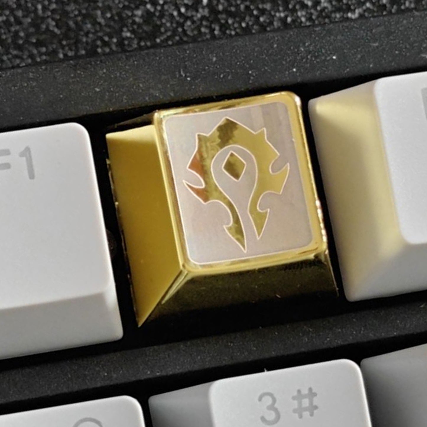 1pcs Metal Zinc Alloy Keycaps Silver Gold Electroplate Laser Engraving R4 Cherry Keycap for MX Mechanical Keyboard