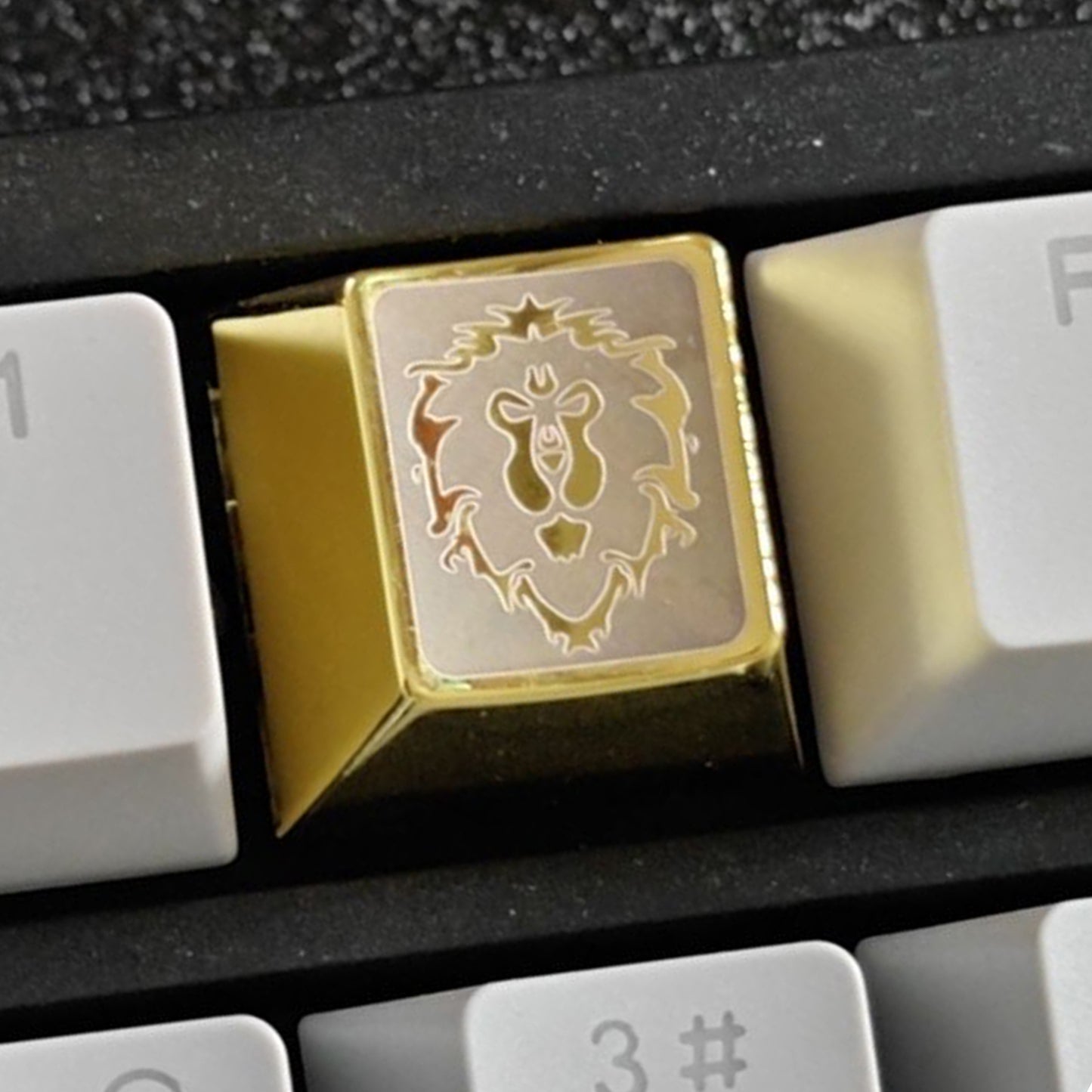 1pcs Metal Zinc Alloy Keycaps Silver Gold Electroplate Laser Engraving R4 Cherry Keycap for MX Mechanical Keyboard
