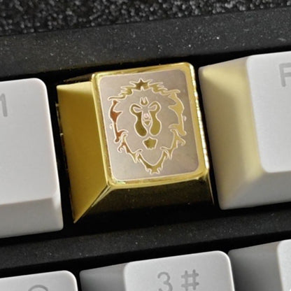 1pcs Metal Zinc Alloy Keycaps Silver Gold Electroplate Laser Engraving R4 Cherry Keycap for MX Mechanical Keyboard