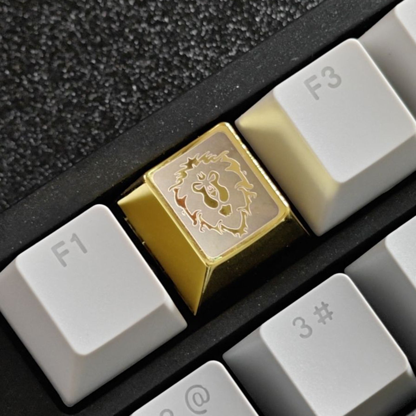 1pcs Metal Zinc Alloy Keycaps Silver Gold Electroplate Laser Engraving R4 Cherry Keycap for MX Mechanical Keyboard
