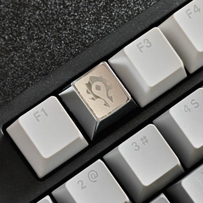 1pcs Metal Zinc Alloy Keycaps Silver Gold Electroplate Laser Engraving R4 Cherry Keycap for MX Mechanical Keyboard
