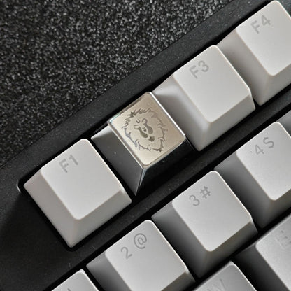 1pcs Metal Zinc Alloy Keycaps Silver Gold Electroplate Laser Engraving R4 Cherry Keycap for MX Mechanical Keyboard