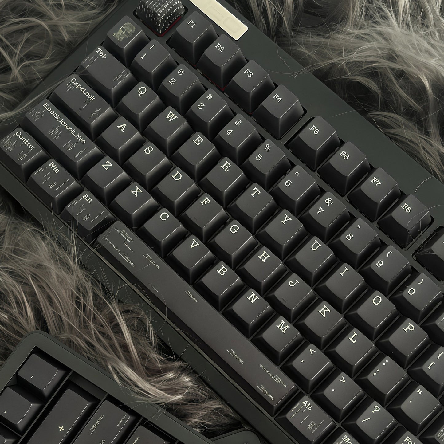 YMDK 143 Keys Punk Dark Style Black PBT Cherry Profile Dye Sub Custom Keycaps for 61/68/75/87/98/104/108 MX Mechanical Keyboard