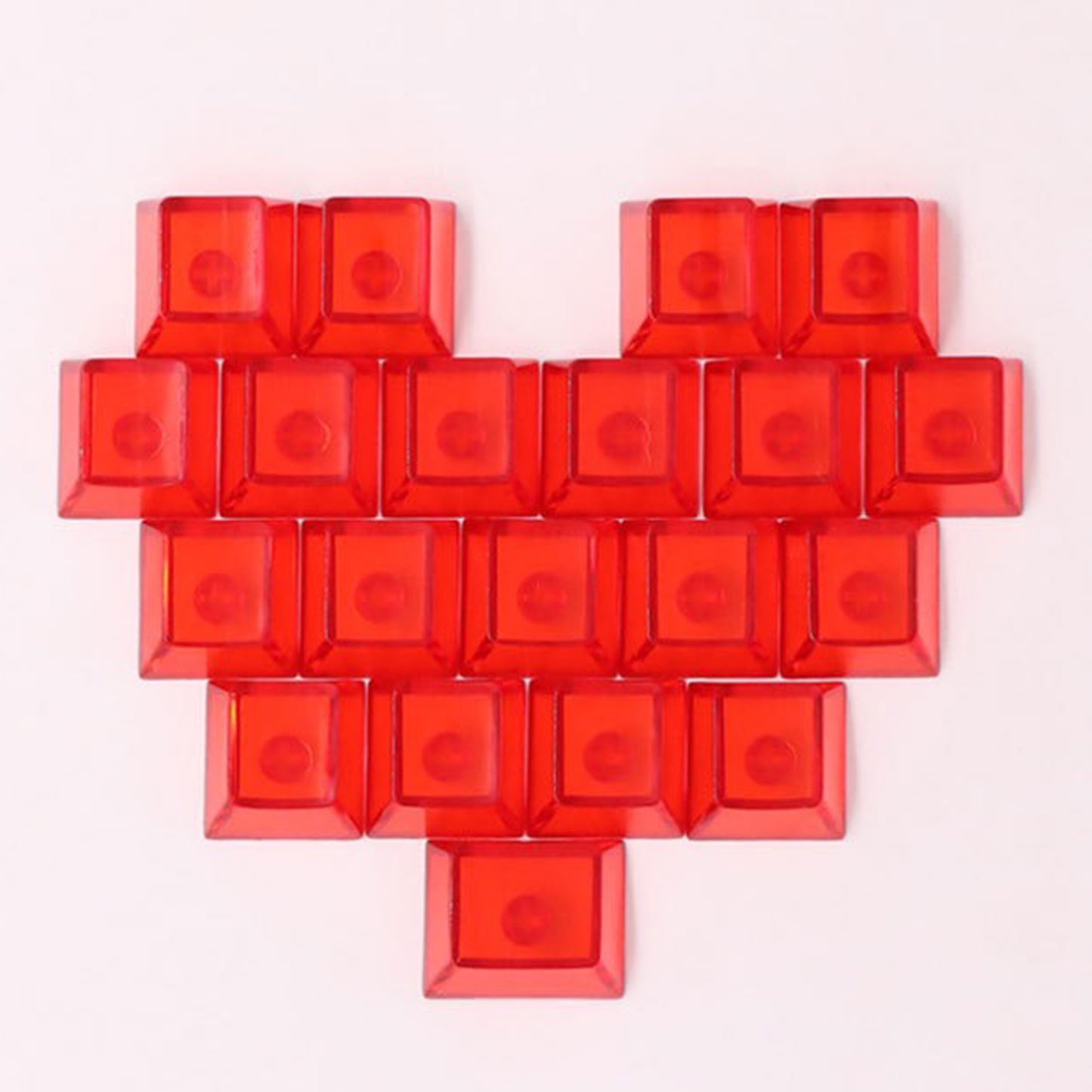 21 Keys Transparent PC Blank Cherry Profile Shine Through Black White Yellow Pink Blue Orange Red Keycaps for MX Keyboard DIY