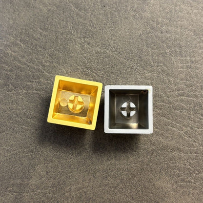 YMDK Gold Silver Zinc-aluminum Alloy Metal Personalized Esc Key R4 Keycaps Cool Novel Creative Keycap for MX Mechanical Keyboard