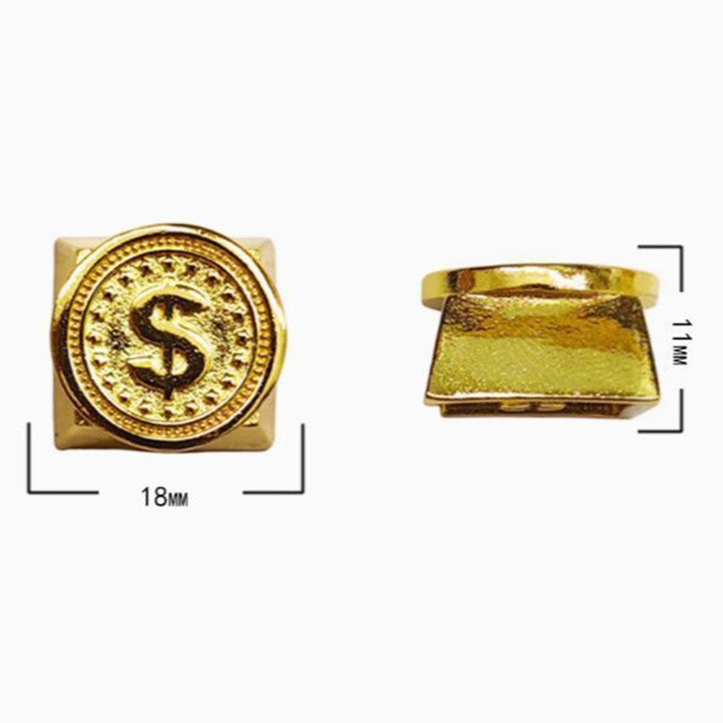YMDK Gold Coin Dollar Theme Keycap Personalized Copper Esc Key 1u Keycaps for MX Mechanical Keyboards