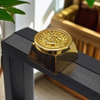 YMDK Gold Coin Dollar Theme Keycap Personalized Copper Esc Key 1u Keycaps for MX Mechanical Keyboards