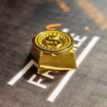 YMDK Gold Coin Dollar Theme Keycap Personalized Copper Esc Key 1u Keycaps for MX Mechanical Keyboards