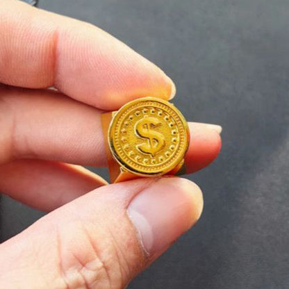 YMDK Gold Coin Dollar Theme Keycap Personalized Copper Esc Key 1u Keycaps for MX Mechanical Keyboards