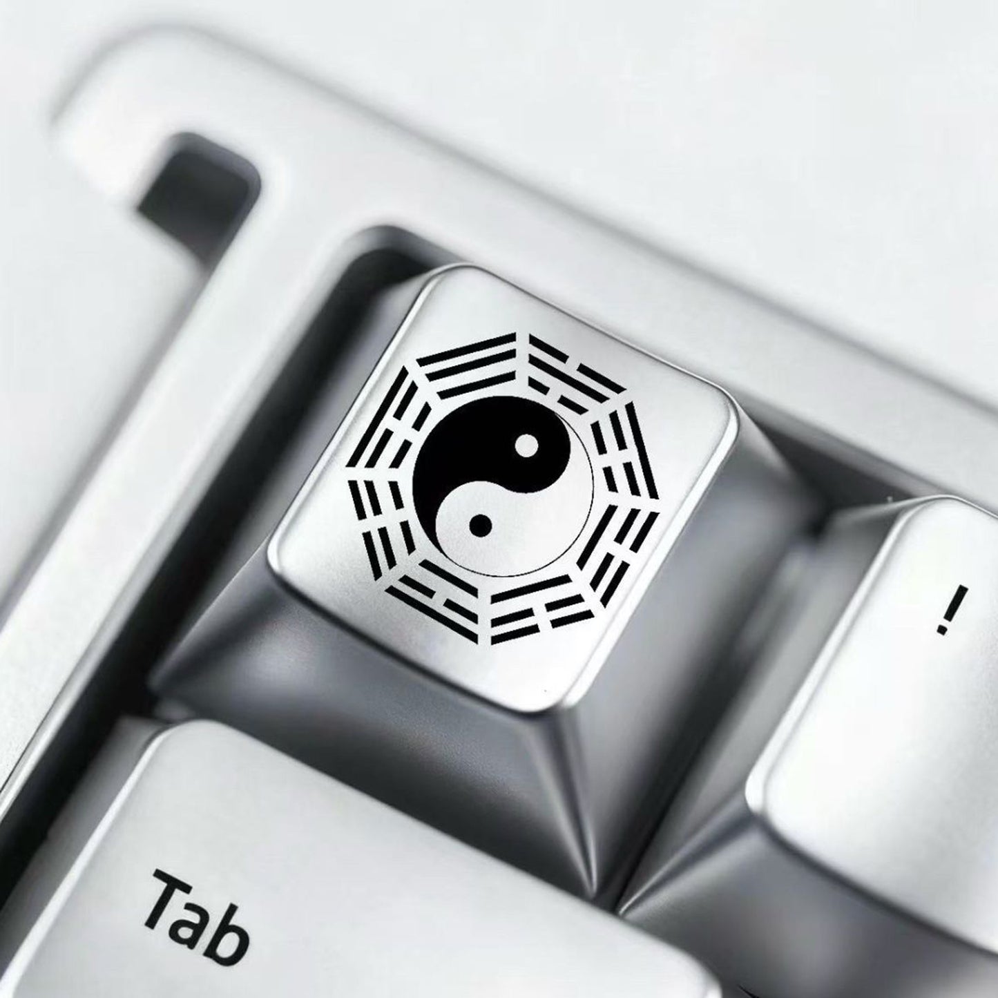 Traditional Chinese Bagua Pattern Metal Keycaps Cool R4 1u Esc Key Personalized Keycap for MX Mechanical Keyboards