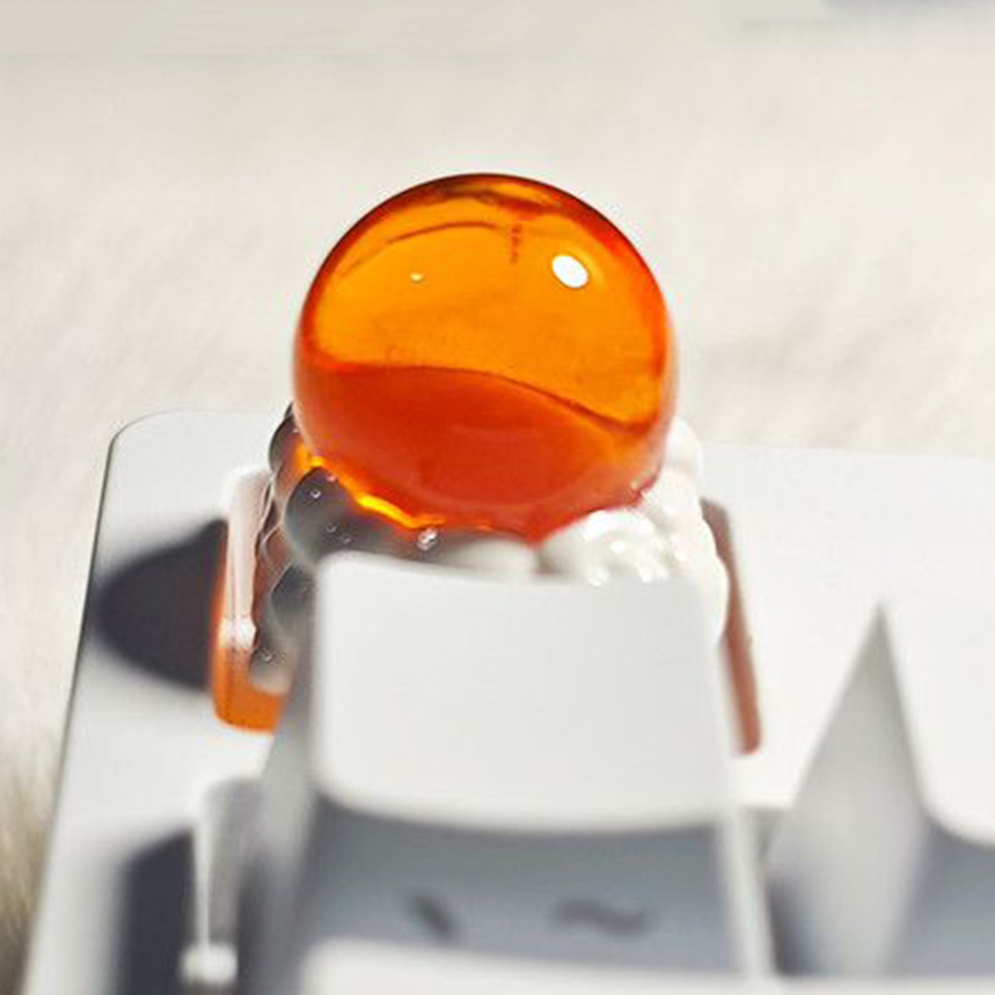 YMDK Dragon Ball Design Resin 3D Creative Personalized 1u Esc Key R4 Shine Through Keycaps for MX Mechanical Keyboards